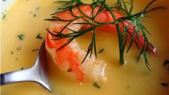 Сырный суп с шафраном