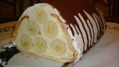Банановый торт из печенья "Пирамидка"