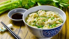 Китайский суп с клецками