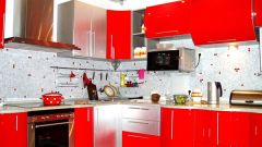 Как использовать красный цвет при оформлении кухни