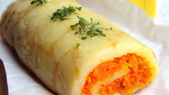 Как приготовить картофельный рулет с морковью