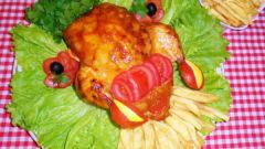 Курица с начинкой из креветок и риса под соусом «Гольф»