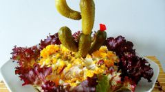 Готовим салат "Цветущий кактус"
