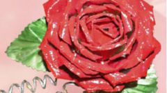 Как сделать розу из консервной банки