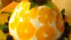 Как приготовить желейный торт "Апельсины в йогурте"