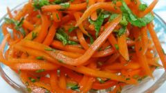 Salad with smoked brisket and Korean carrot