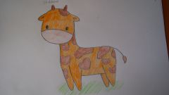 Как нарисовать милого жирафа