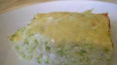 Как приготовить запеканку из риса и кабачков