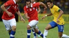 Первый матч 1/8 ЧМ 2014 по футболу: Бразилия - Чили