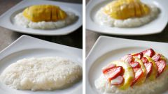 Бананово - рисовый десерт с фруктами
