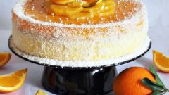 Легкий торт с вареным апельсином