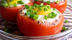 Как приготовить помидоры, фаршированные яйцами