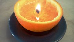 Как сделать свечу из апельсина?