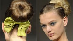 Как сделать красивую шишку из волос на голове 
