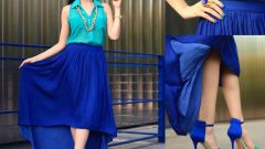 What to wear with a blue skirt
