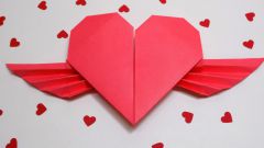 Как сделать валентинку «Летящее сердце»