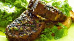 Roasted steak of lamb with mint