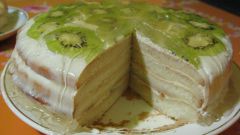 Бисквитный торт «Киви»