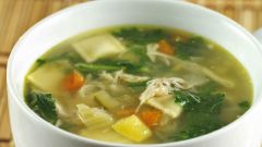 Говяжий суп со шпинатом и щавелем 