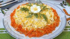Salad with chicken and Korean carrot