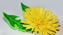 Как сделать цветочную заколку «Одуванчик» 