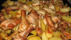 Как вкусно приготовить куриные ножки с картошкой в духовке