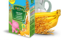 Питательная каша Heinz с молоком и бананом для детей от 6 месяцев