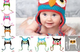 Очаровательная шапочка-сова для младенцев Crochet Children Ha