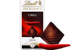 Шоколадка Lindt с перцем чили