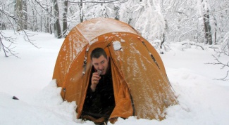 Как собрать зимнюю палатку