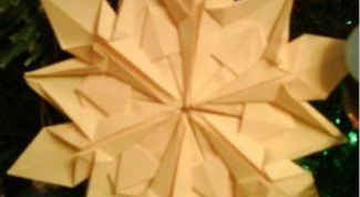 Как делать снежинки оригами