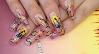 How to draw with gel pens on nails