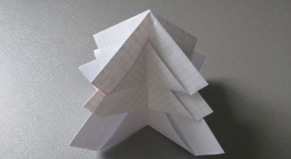 Как сделать ёлку оригами