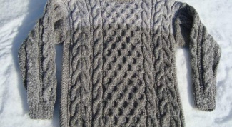 How to knit men's sweater on the needles