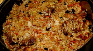 How to cook pilaf with meat
