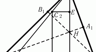 Как найти точку пересечения высот треугольника