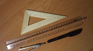 Как построить медиану треугольника с помощью циркуля