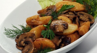 Как приготовить жареный картофель с грибами