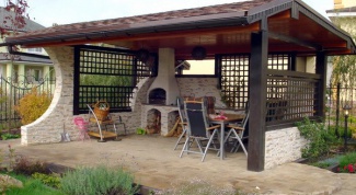 Grill-barbecue, summer gazebo