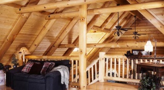 The original idea of wooden home interior