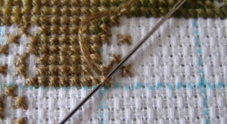 Как закрепить нитку при вышивании крестиком