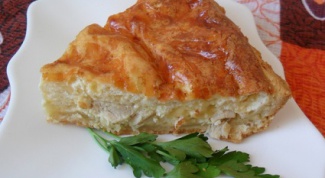 Quiche Lorraine with cheese and rabbit 