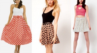 What to wear with a skirt in polka dot