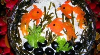 Готовим салат "Золотые рыбки"