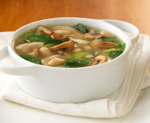 Постный суп из сушеных грибов с клецками