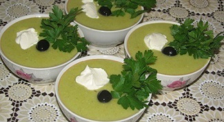 Овощной суп-пюре с оливками