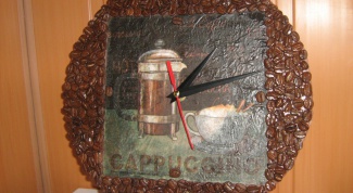 Как сделать часы из кофейных зерен