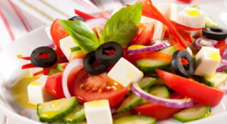 Recipes salads with fitaki cheese