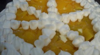 Торт-крем с персиками