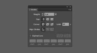 Панель Stroke в Adobe Illustrator